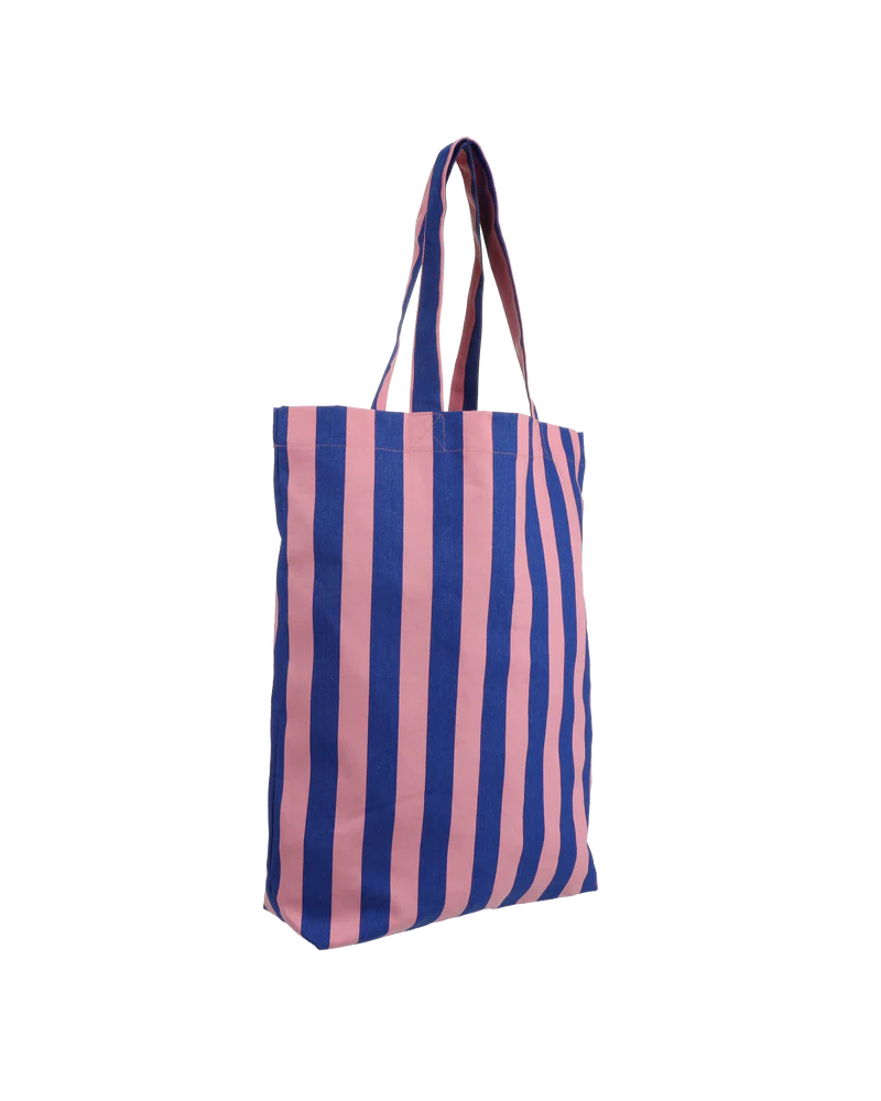 Baumwoll-Shopper Navy/Rosé