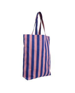 Baumwoll-Shopper Navy/Rosé